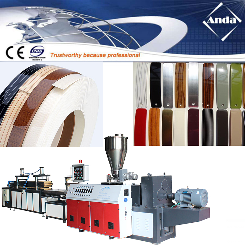 PVC edge band production extrusion manufacturer from China manufacturer Anda Machinery Co., Ltd.