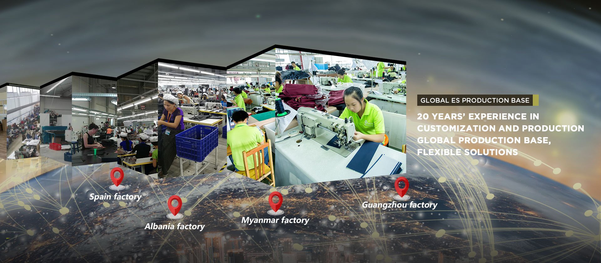 20 years’ experience in customization and production Global production base, flexible solutions