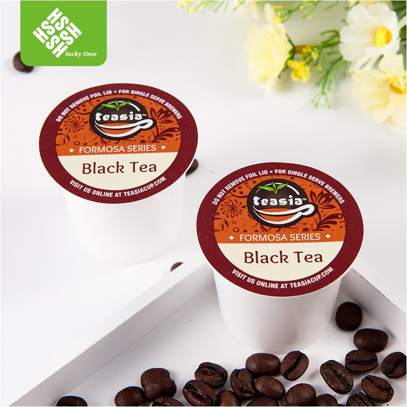 disposable empty keurig k cup with foil lids for coffee