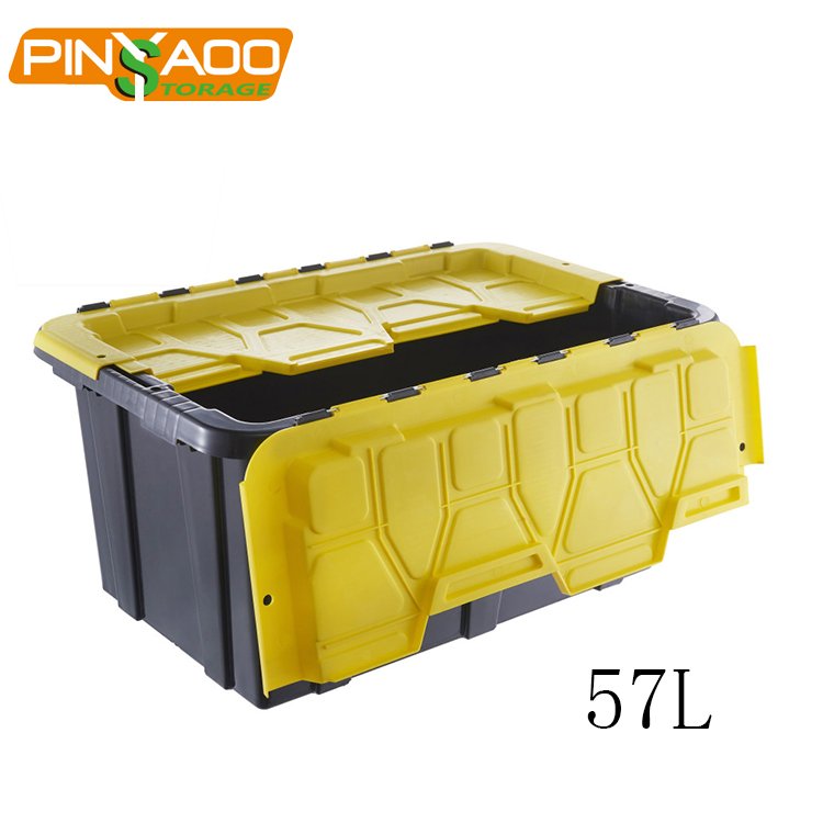 57l Stackable Nele Garden Use Heavy Duty Plastic Storage Box 57l Stackable Nele Garden Use Heavy Duty Plastic Storage Box Tote With Hinged Lids Supplier