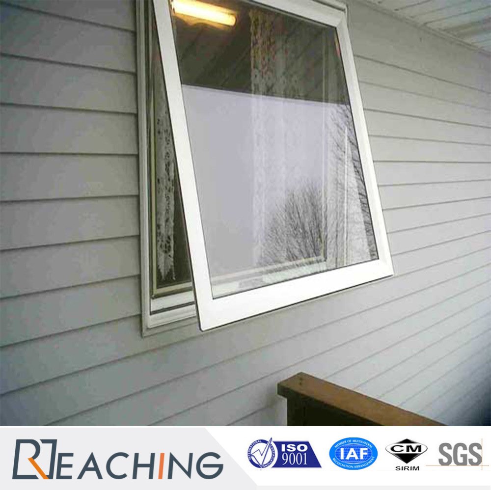 White Colour UPVC PVC Profile Tempered Glass Awning Window From